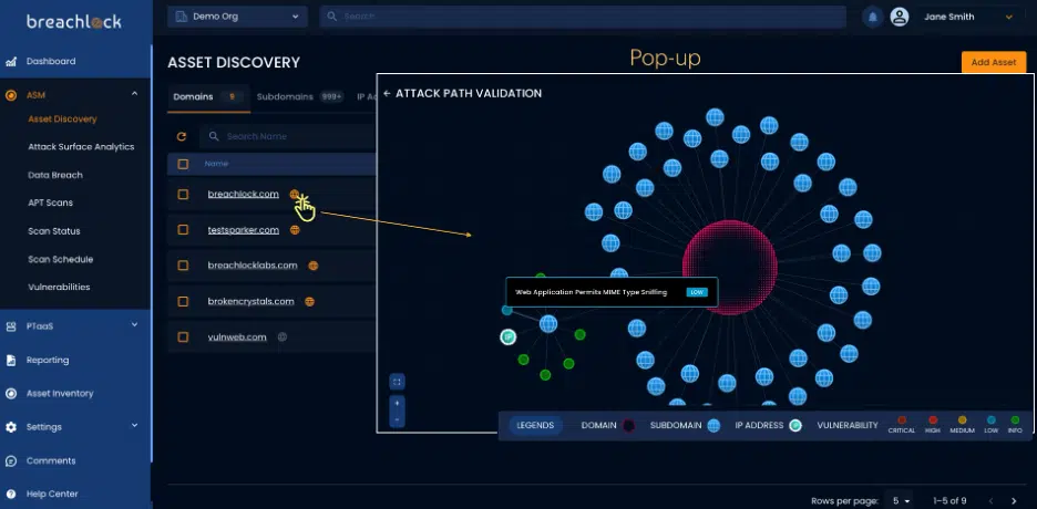 Asset Discovery:  Attack Path Mapping & Validation Screenshot