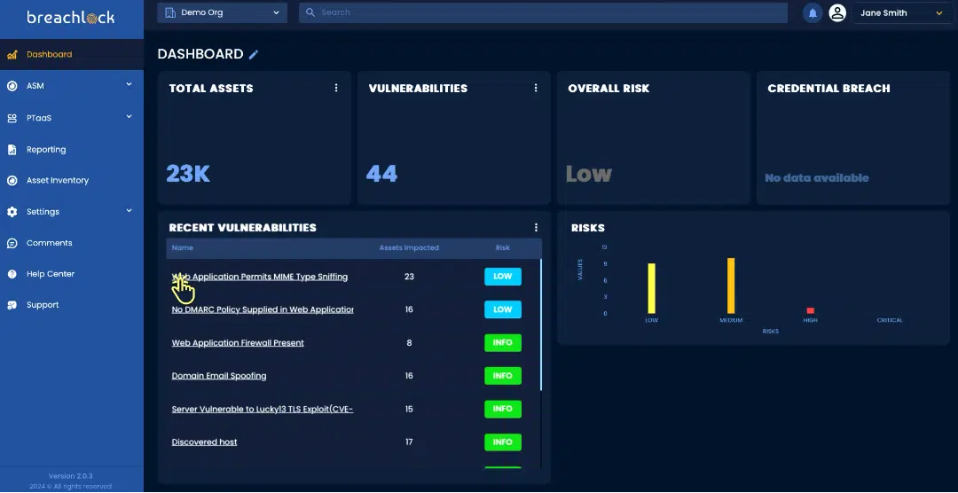 BreachLock Integrated Platform Recent Vulnerabilities