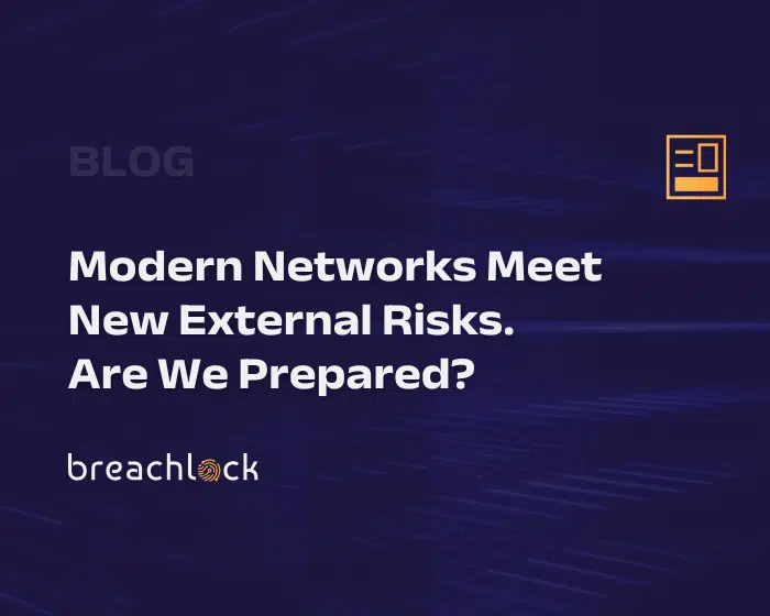 Modern Networks Meet New External Risks. Are We Prepared? BreachLock Featured Image with Blog Title